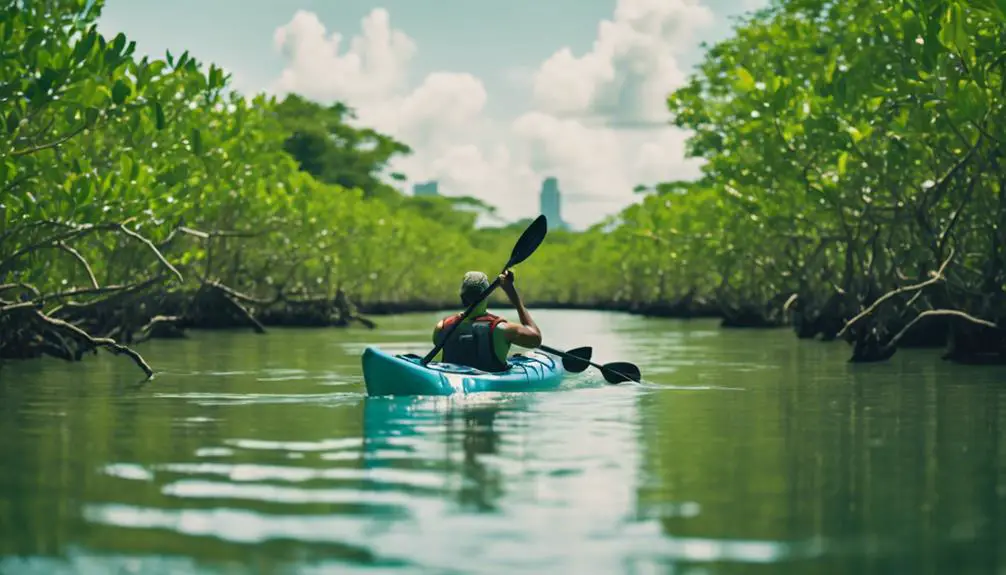 exploration en kayak tropical